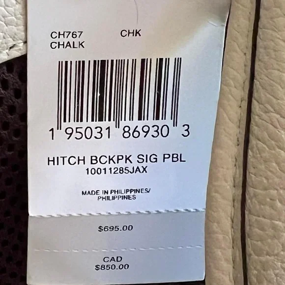 💰SOLD - CH767- Coach Hitch Backpack in Signature Leather - Picture 13 of 13